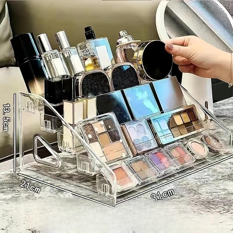 Clear Acrylic Display Stand Multi-Tier Step Riser Shelf for Collectibles, Anime Figures, Badges, Pops & Figurines – Versatile Organizer for Home, Retail & Live Stream Showcase, Dustproof Display Rack for Desk Storage & Collection Exhibition