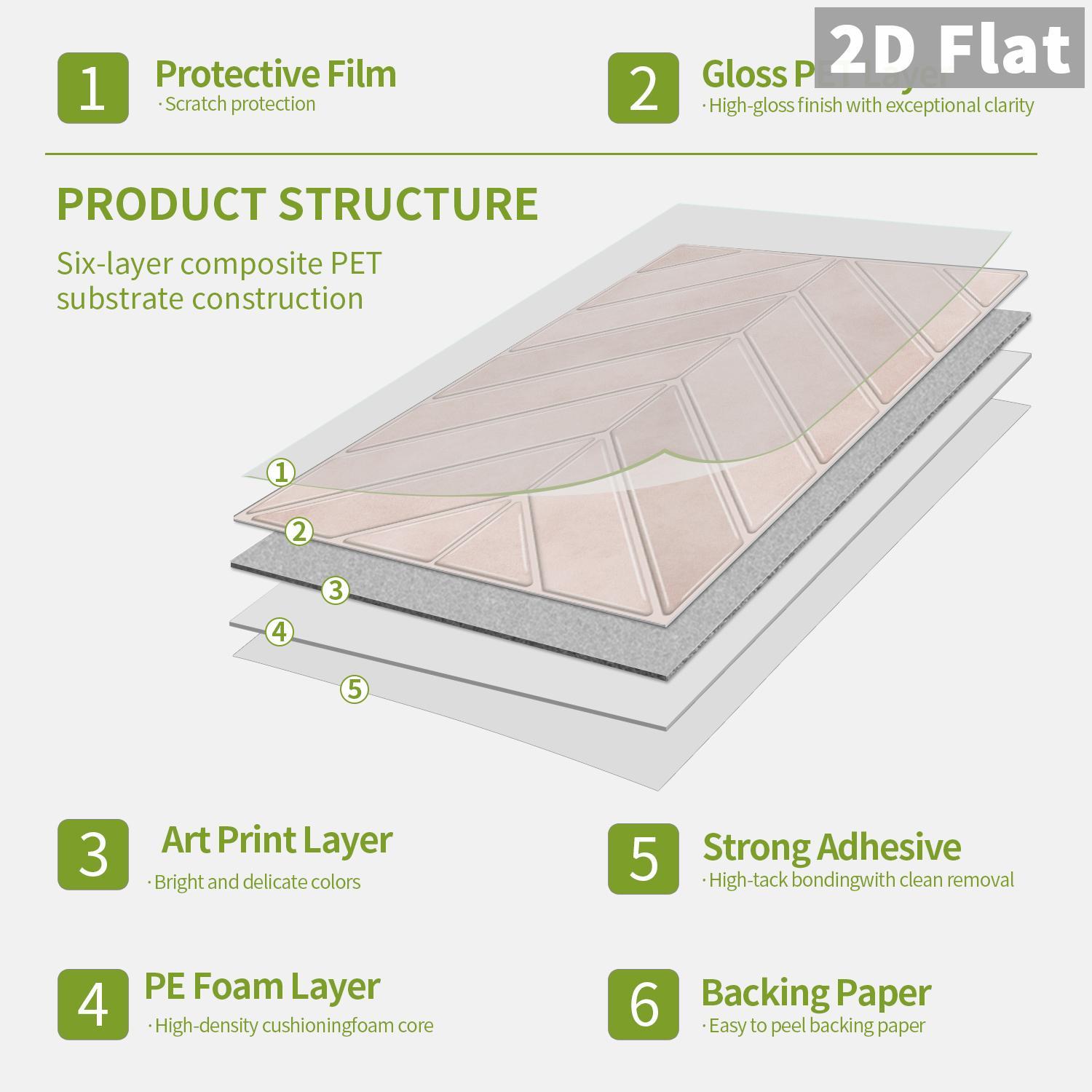 10 PCS/Box GST PE Crystal Foam Tile Stickers Light Pink Herringbone Waterproof Oil-Proof Anti-Collision Home Decor for Kitchen Bathroom Ceiling Tiles Old Wooden Boards