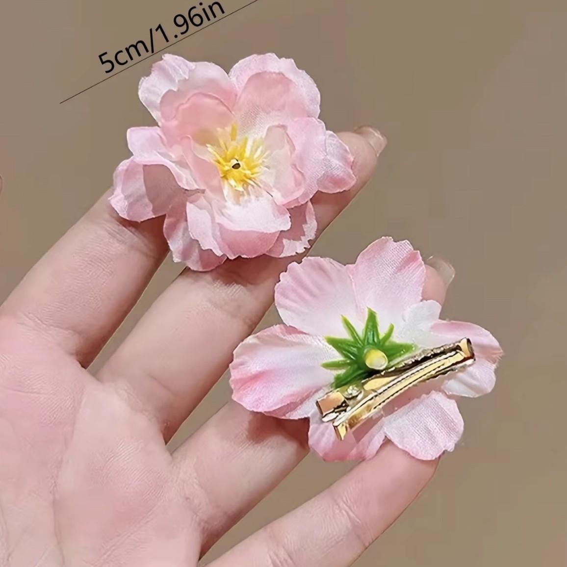 5 Pcs 2026 New Fashion Cherry Blossom Hair Clips, Perfect Holiday Gift, Stylish Accessories for Women, Trendy Hair Jewelry