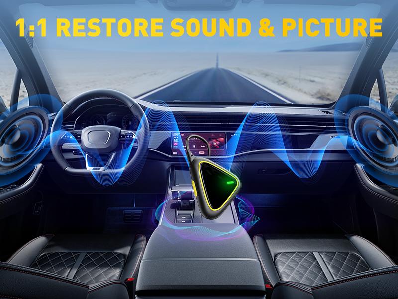 AUXITO 2 in 1 Wireless CarPlay & Android Auto Adapter, Converts OEM Wired CarPlay to Wireless, Plug & Play Seamless Connection for iPhone iOS 12+ & Android 11+, 2025 Upgraded