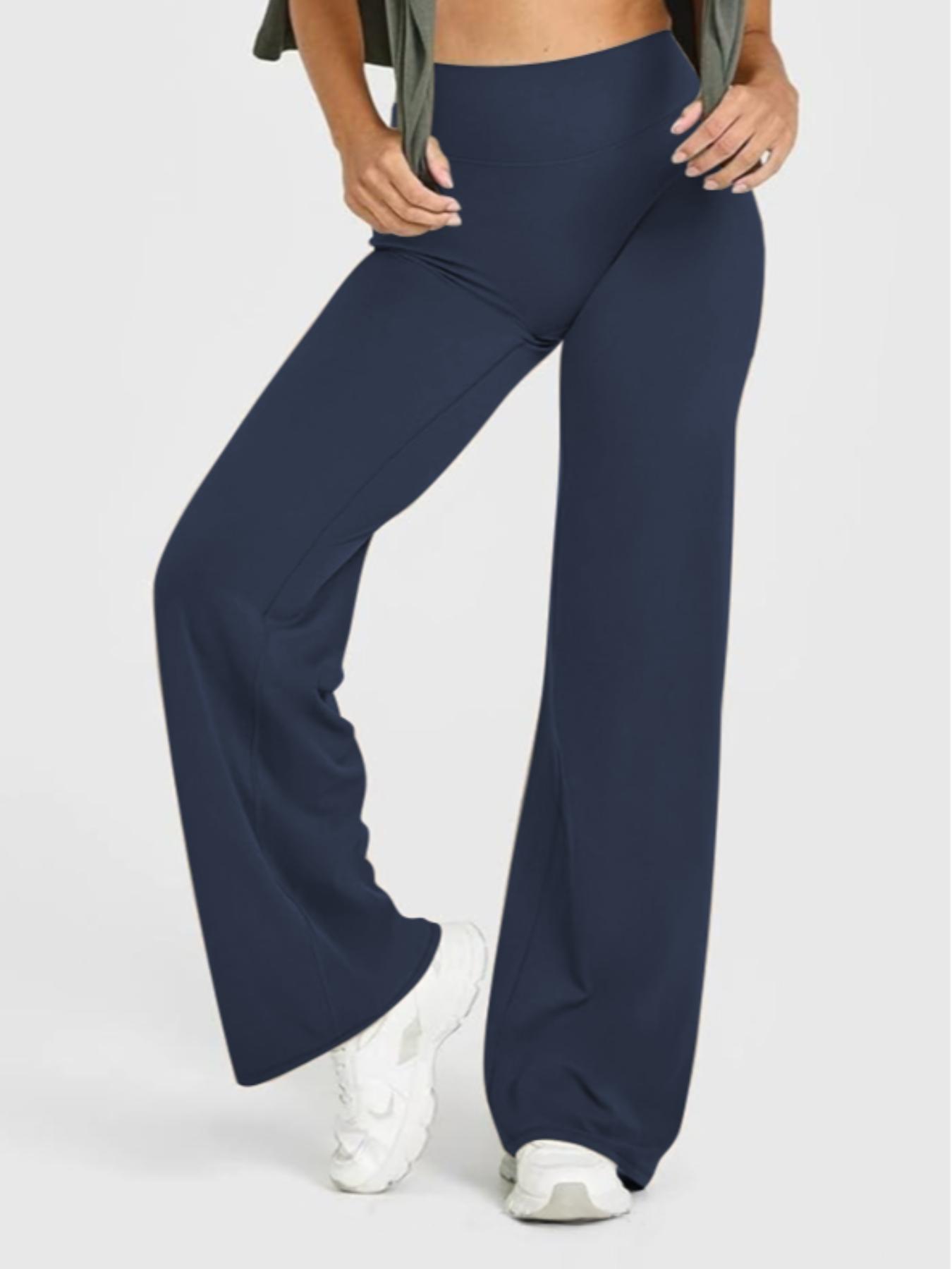 3-Pack/2PCS Women's High-Waisted Flare Leggings |   Solid Color Yoga Pants |   Soft & Stretchy Athletic Bottoms for Gym, Running, and Casual Wear