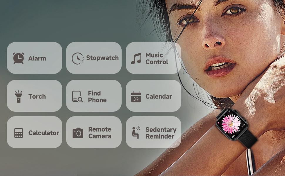 Smartwatch with Call Function, Electronic Watch, 1.91 Inch HD Display, Support 113+ Sports Modes, Heart Rate Monitor, Sleep Tracking, IP68 Waterproof