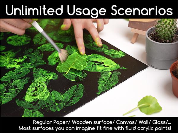 MEEDEN Art US Fluid Pastel Acrylic Paint Set, 6 Vibrant Colors (2 oz, 60 ml), Rich Pigments, Non-Toxic High Flow Art Paints