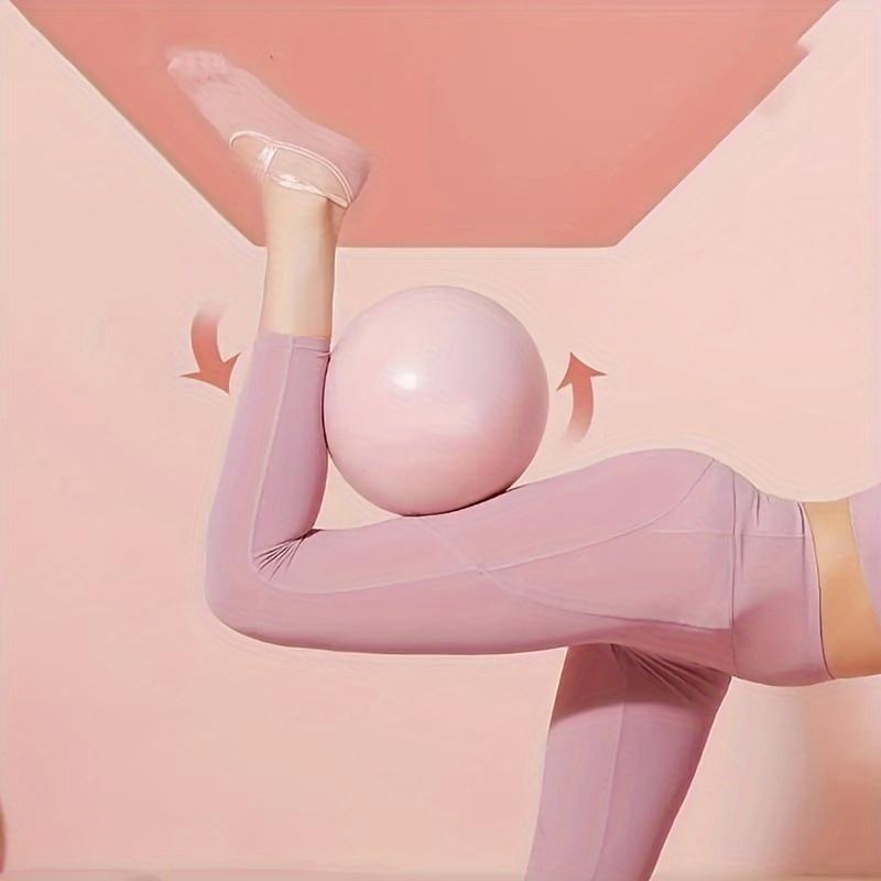 ​Premium Pilates Ball 10in (24.99cm) - Extra-Thick Phthalate-Free PVC Mini Exercise Ball for Core Strength & Sensory Stability | Compact Pink Yoga Accessory with Textured Grip