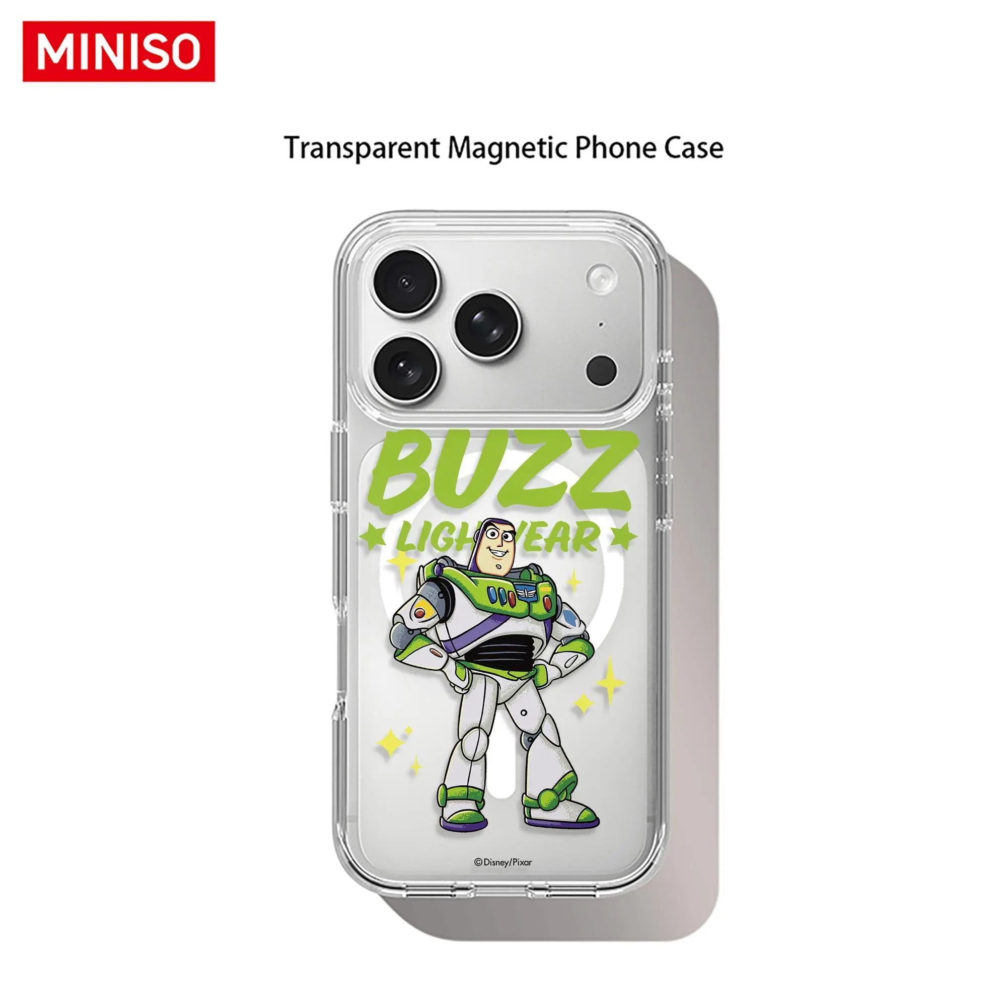 Disney Buzz Lightyear Toy Story Space Ranger Cellphone Cover, Transparent Magnetic Shockproof Protector & Accessory for iPhone 17 Pro Max/17 Pro/17 Air/17/16/15/14/13/12/11 Series Devices