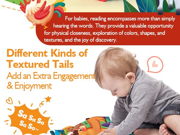 Hahaland Farm Animals Sensory Toy – Tummy Time Touch & Feel Baby Gift for Boys & Girls, Early Learning & Education Infant Toy Duck