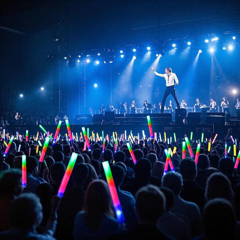 Bulk 12/36/52/102-Pack Colorful LED Light Up Glow Sticks for Raves & Concerts - 3 Flashing Modes, Glow in Dark Party Supplies for Home Parties, Fan Meetings, Weddings, Birthdays & Halloween Gifts Plastic Pearl