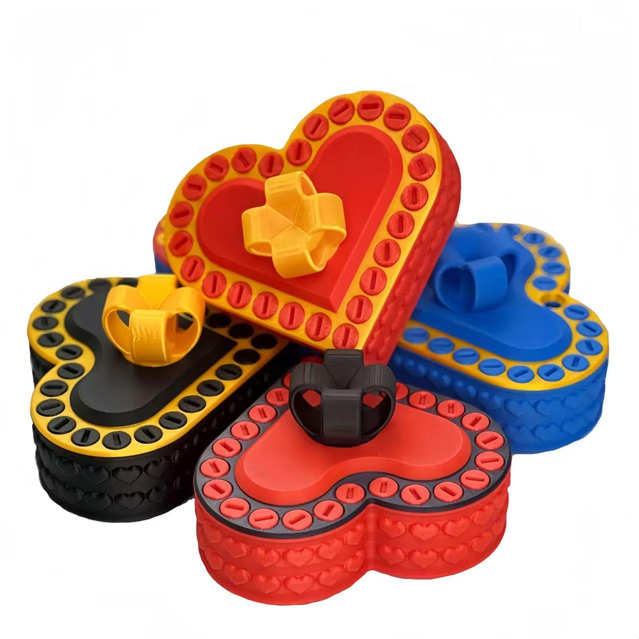 3D Printed Heart-Shaped Gift Storage Box, Annoying Screw-On Gift Box, Box Puzzle Toy, Funny Prank Screw Box, Colorful And Exquisite Miscellaneous Storage Box, Valentine's Day and Mother's Day gifts