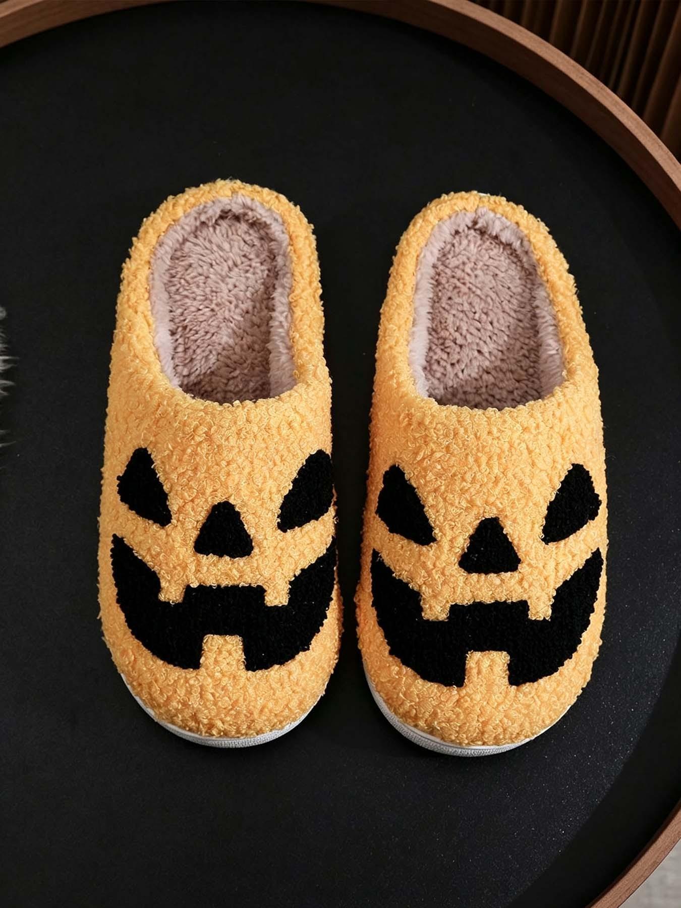 Halloween Slippers for Men and Women: Soft and Warm Cotton House Slippers; Memory Foam House Slippers; Comfortable and Fluffy Fall/Winter House Slippers Footwear
