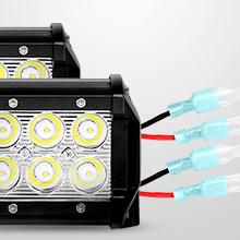 Nilight LED Light Bar 15 FT Wiring Harness Kit - 2 Leads 16AWG 12V On Off Switch Power Relay Blade Fuse for Off Road Lights LED Work Light Vehicle