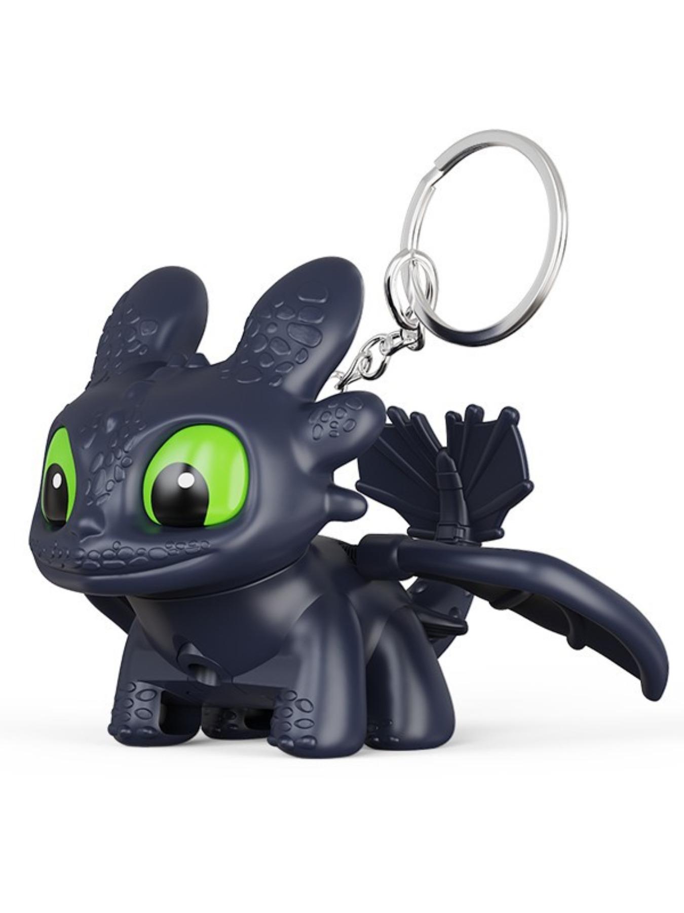 Luminous Dragon Trainer Toothless Keychain, Cute Movable Light-Up Pendant, Unique Gift for Birthday, All-Season Cartoon Style Accessory