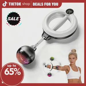 【Featured TikTok Products】 Home & Outdoor 360° Rotating Hand-Crank Forearm Trainer for Men and Women, Upper Body Strength Tool for Arms, Shoulders & Chest with LED Light Up, Portable Home and Gym Fitness Equipment