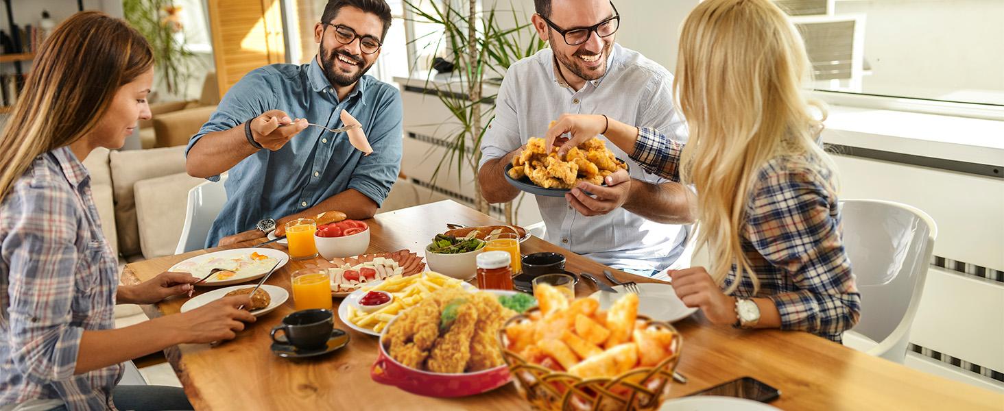 Kerilyn 3.2Qt/5.3Qt Deep Fryer with Basket, Stainless Steel Electric Oil Fryer 1700W Electric Deep Fryer with Time & Temperature Control for Home Use, 3 Frying Baskets, Lid with View Window and Odor Free Filter, Stainless Steel,