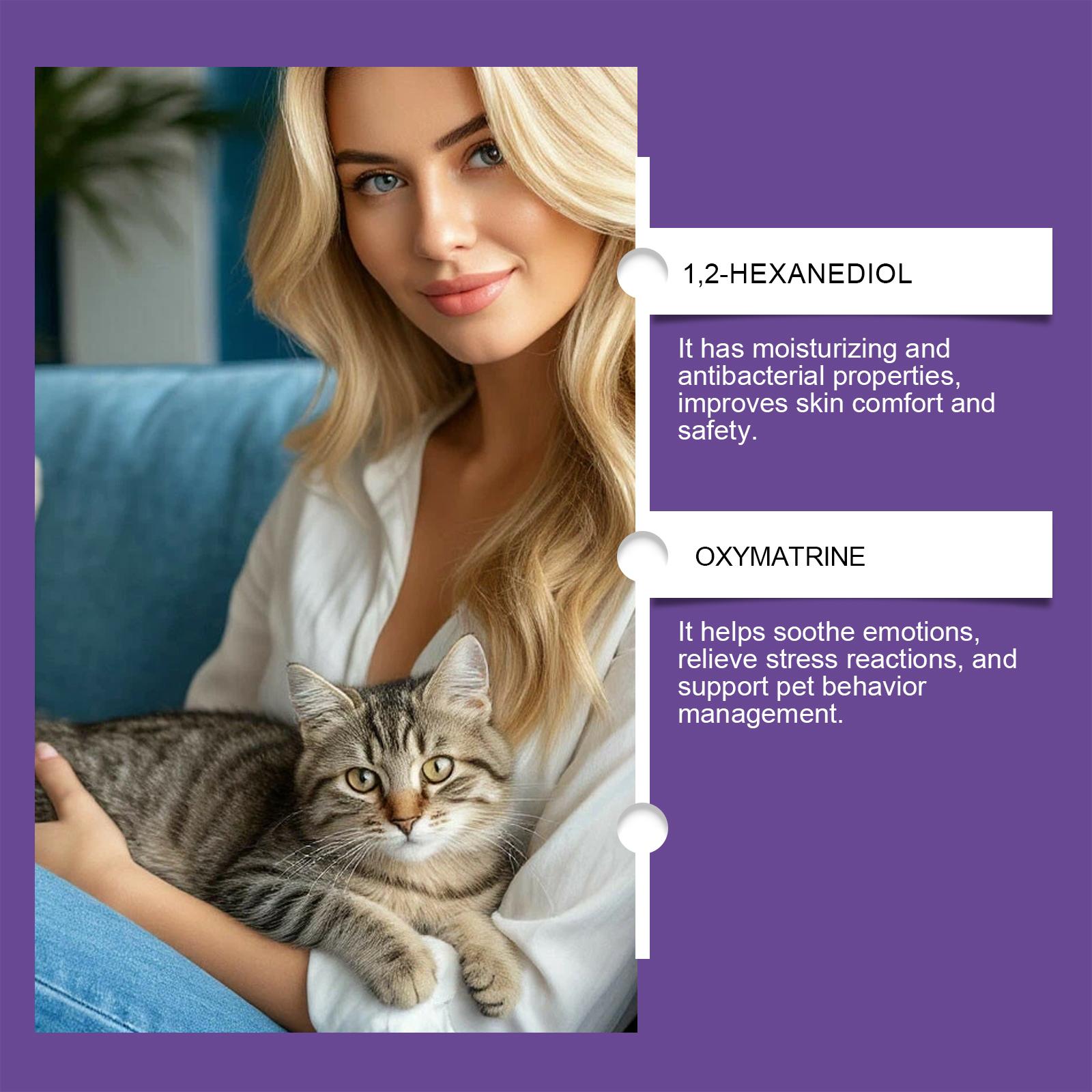 Cat Care Spray for Calming Anxiety, Prevents Scratching and Urinating Issues, Gentle Cat Behavior Management Spray