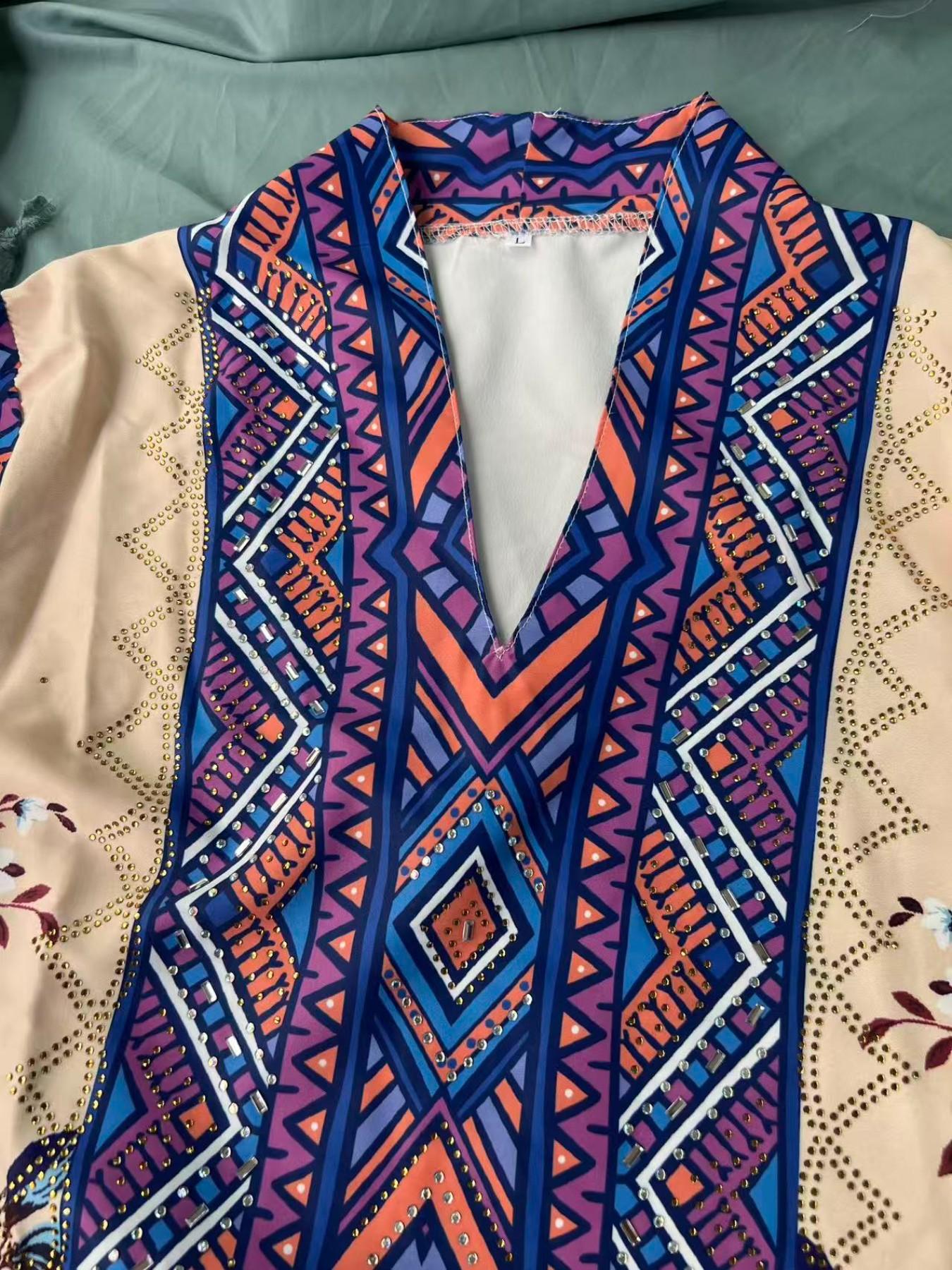 Middle Eastern Eid Limited Edition Multi-Color Patchwork Vintage Paisley Print Robe, Women's Loose Abaya Dress, Elegant Traditional Attire