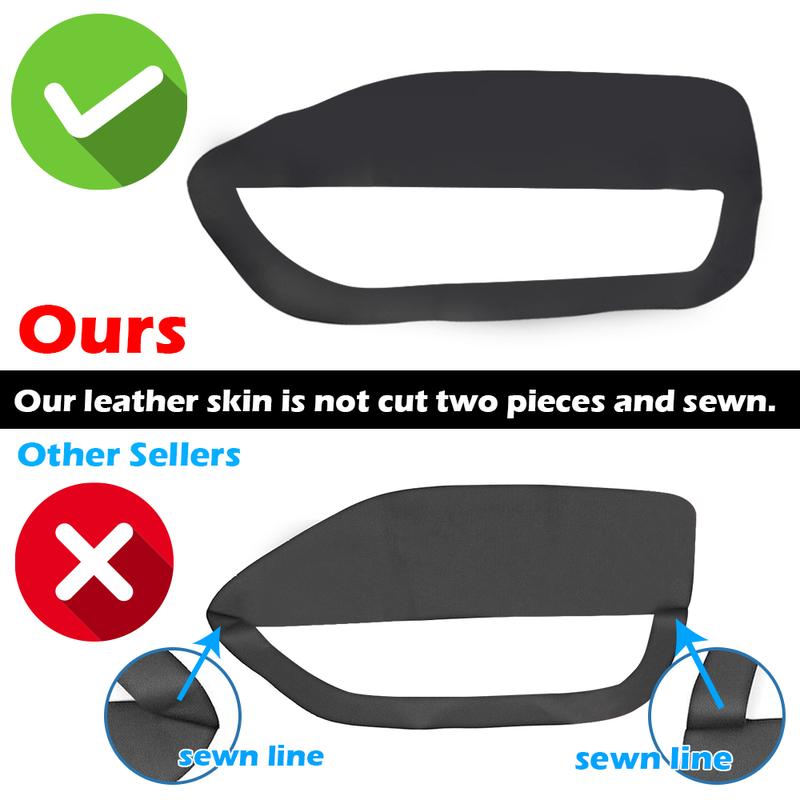 G-PLUS- Leather Door Panel Insert Card Cover Sticker Kit Black Fit For Ford Mustang 2005-2009