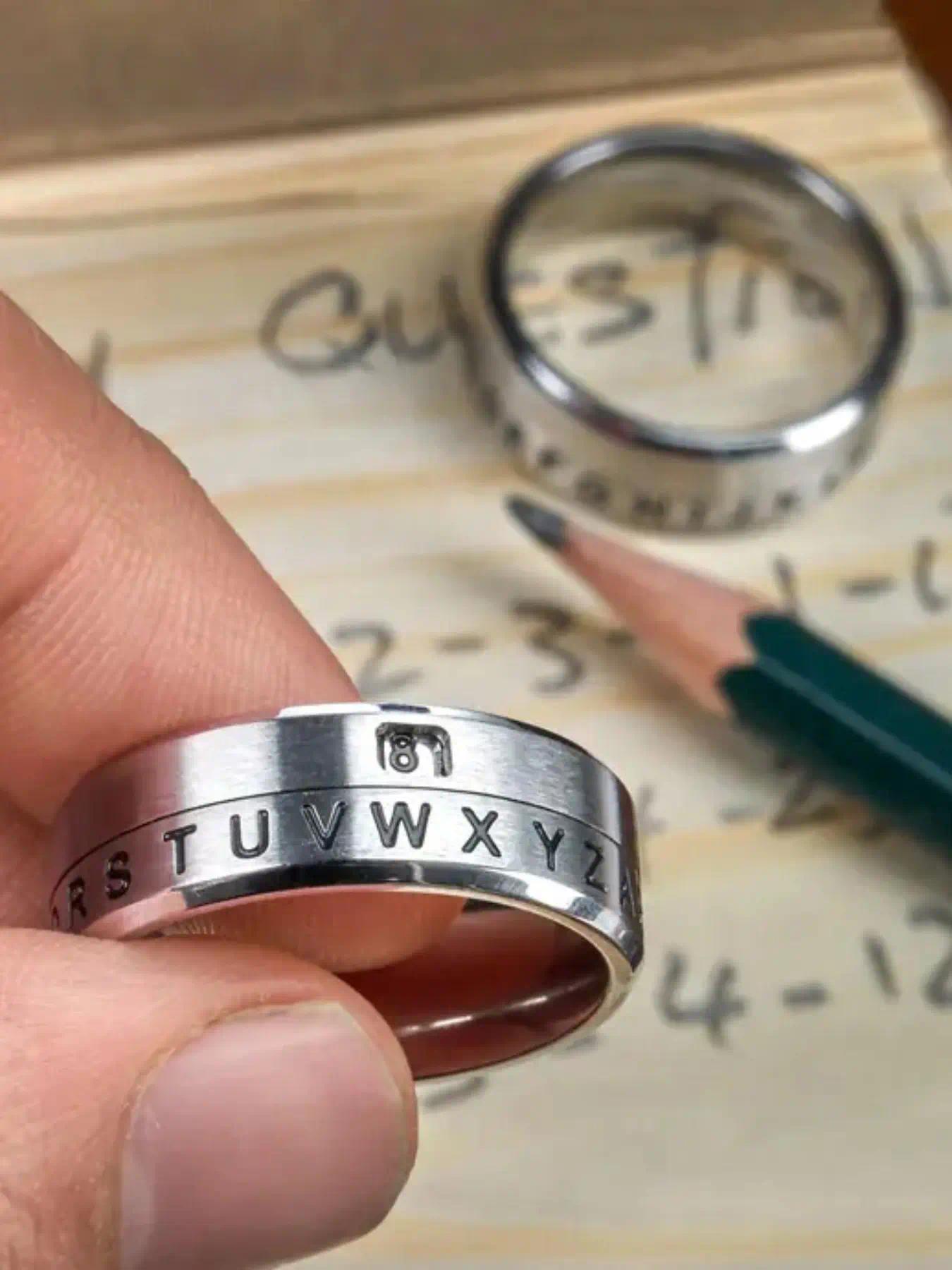 Technological Gadgets Gear Time Fidgit Spinner Man Emo Robot Knuckles For Men Fight Thumb Ring Stainless Steel Charm Jewelry