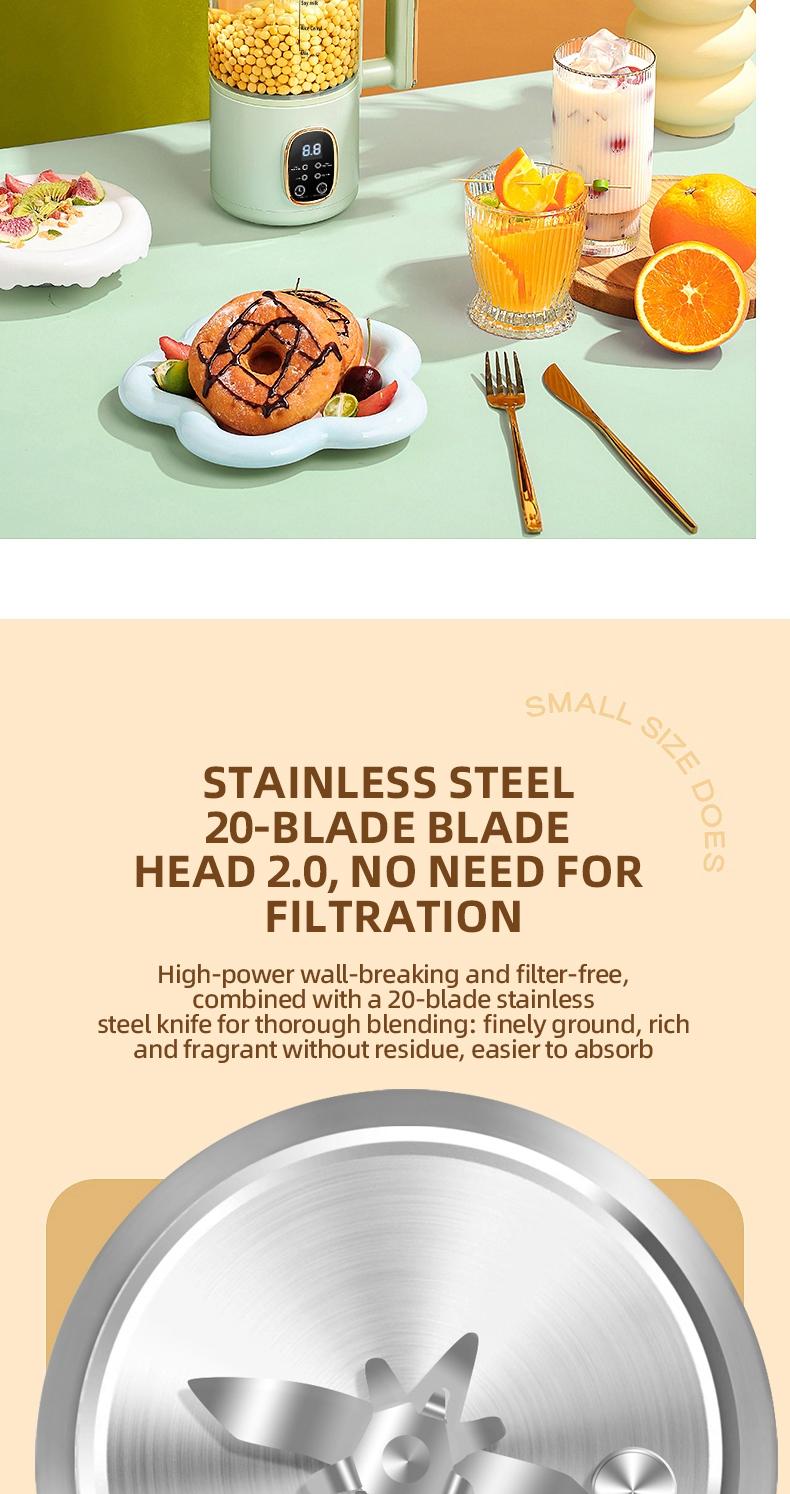 Automatic Multifunctional Household Soymilk Maker, No Cooking or Filtering Needed, Includes Juice Blender, Oatmeal Smoothie Machine, Nut Milk Machine