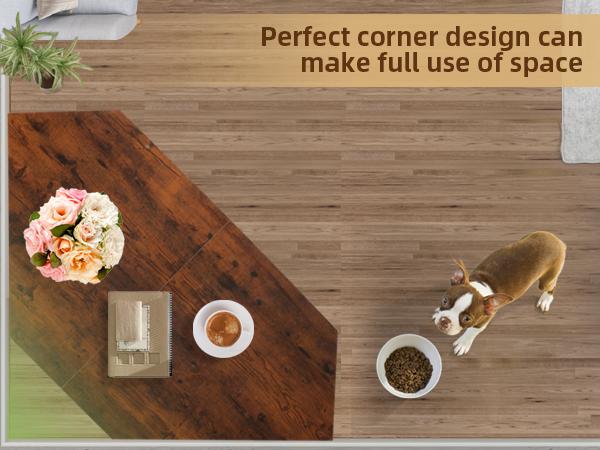 52 Inch Dog Crate Furniture Corner, Wooden Dog Kennel Furniture, End Table Dog Crate for Large Dogs, Indoor Pet Crates Corner Side Table for Dogs, Wide Top Perfect for Limited Room