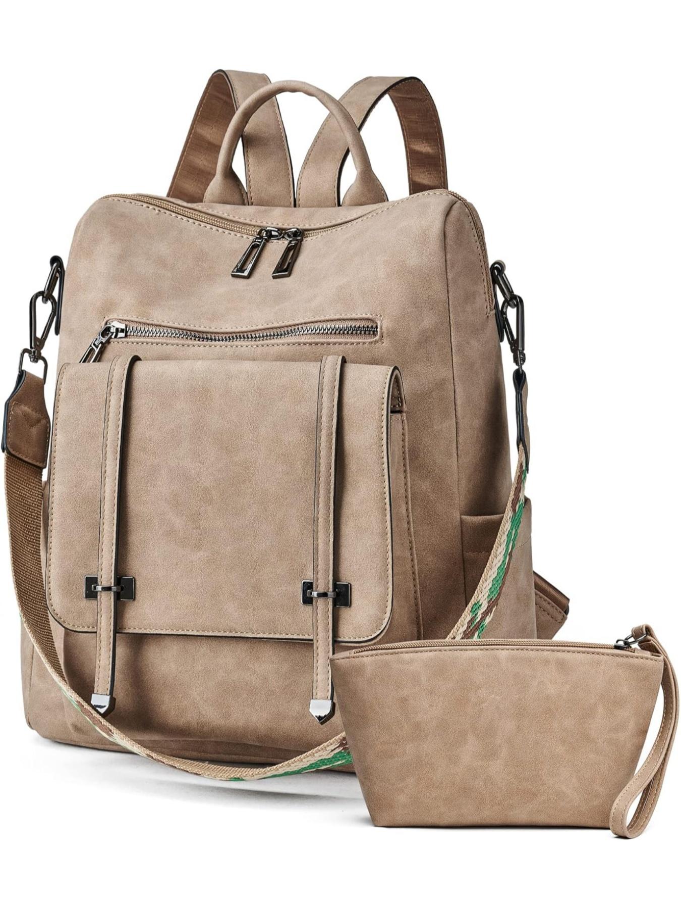 Women's Vintage Soft Leather Backpack, Multi-Functional Commuter Bag, Large Capacity Anti-Theft Handbag, Urban Fashion Accessory