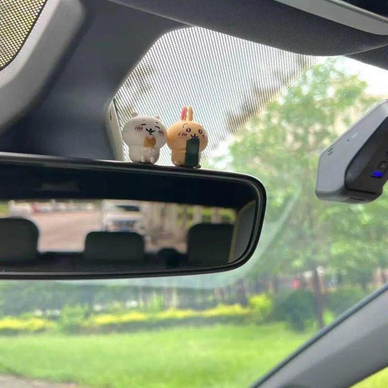 chiikawa car ornaments toys doll rearview mirror car screen console decoration cartoon hachiware Usagi car accessories gift