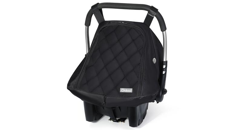 Orzbow Winter Baby Car Seat Cover with Front Zipper Door, Cold Weather Carseat Cover Canopy, Side Breathable, Rain, Snow, and Wind Proof