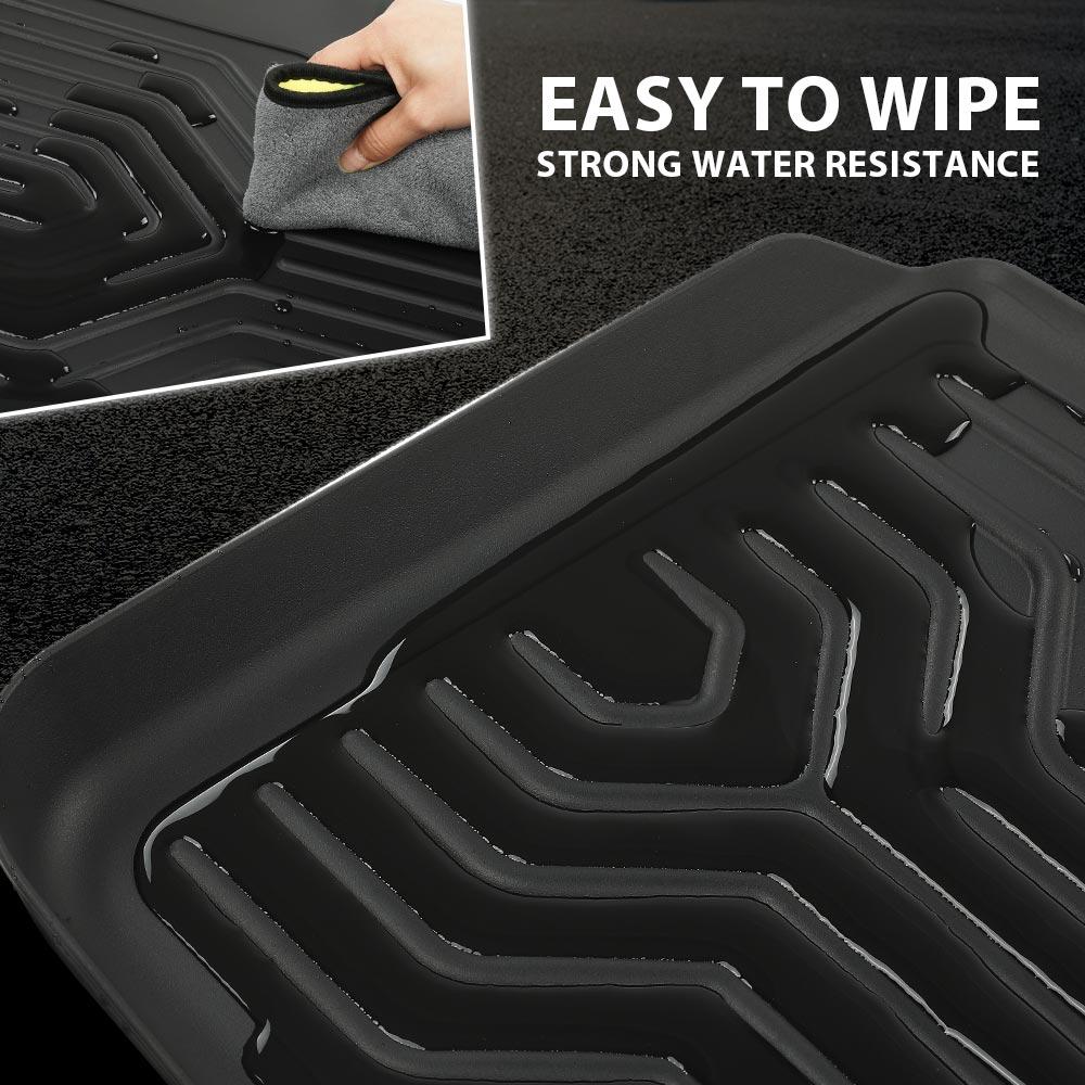 G-PLUS Fit For Tesla Model 3 &  Model Y 2017-2025 All-Weather Rubber Liners Floor Mats,New Waterproof Heavy Duty Car Mats,3 Piece Trim to Fit Floor Mats Fit for Model 3,Model Y,Model S