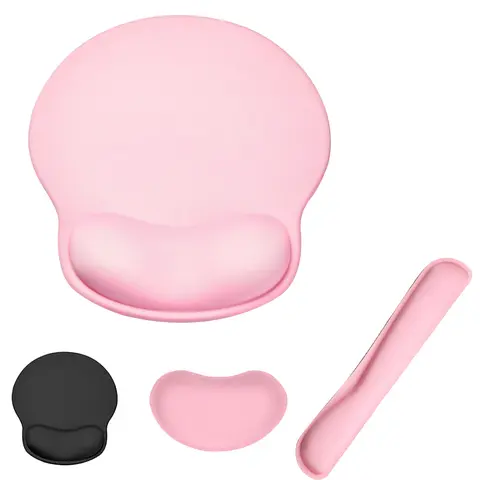Ergonomic Mouse Pad with Wrist Rest, Large Size (10.6''x9'') Non-Slip Base, Pain Relief Design for Laptop & Computer Use