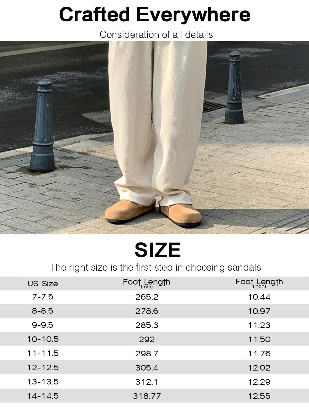 FITORY Breathe I | Men’s Clogs Men’s Potato Shoes Fashion Suede Leather Shoes with Adjustable Straps with Arch Support