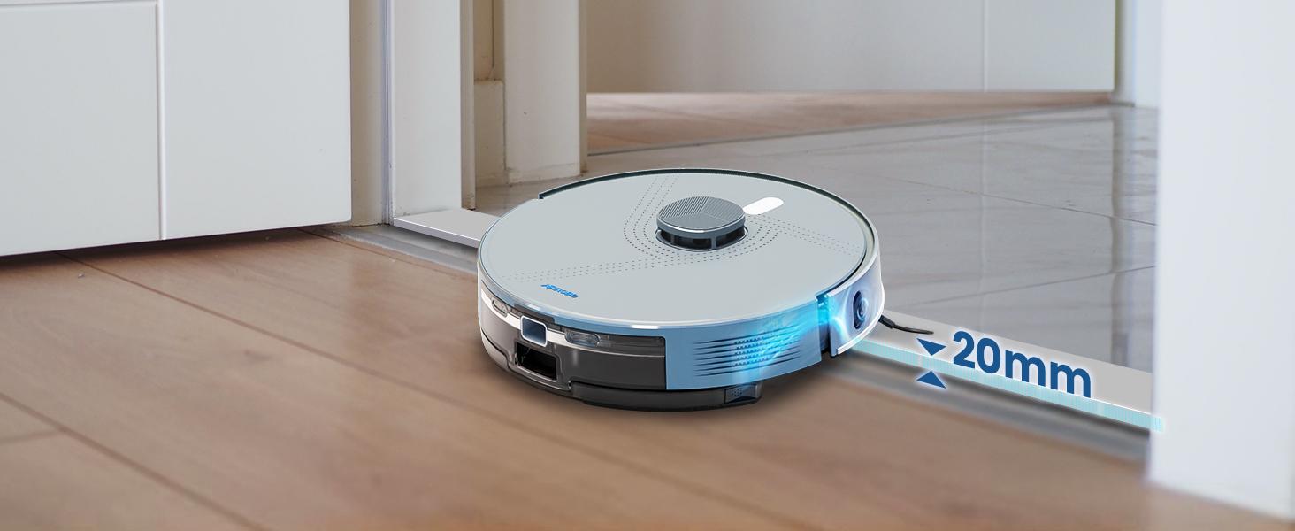 AIRROBO L50+ Robot Vacuum and Mop Combo with 5500Pa Suction, Auto-Emptying Dust Base, Smart Mapping & Voice Control – 60-Day Hands-Free Cleaning for Carpets & Hard Floors
