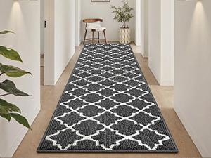 Washable Non Slip Runner Rug, Dirt Trapping Rubber Backing Carpet Runner for Entryway Hallway Kitchen Laundry Room