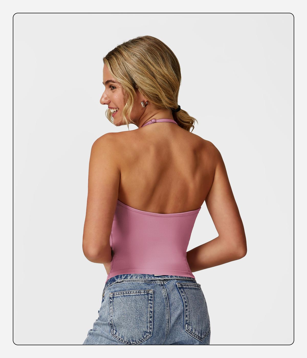 MFVIM Women's Fit Camisole with Built-in Bra Spaghetti Straps Basic Nylon Western Outfits Casual Sleeveless Cropped Tank Corset Spandex SpringStatements