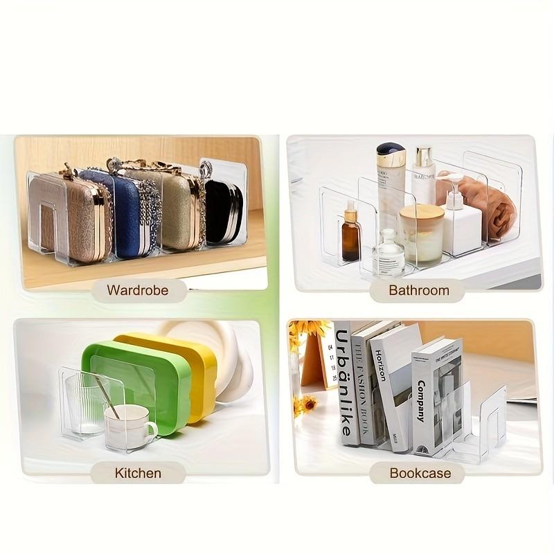 Transparent Acrylic Kids Shoe Rack, Small Closet Organizer, 4-Compartment Baby Shoes Storage, Stackable Shoe Shelf (4-Piece Set)