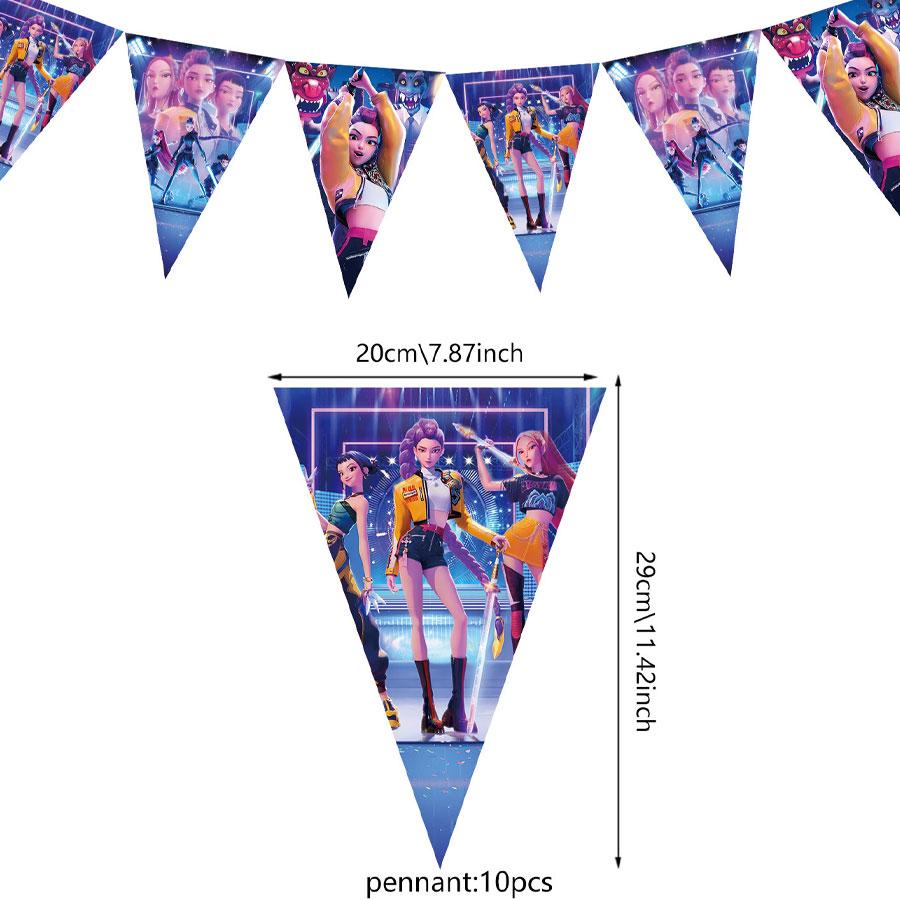 Huntress Theme Party Decor Set, Pull Flags, Hanging Banners, Triangle Flags, Christmas Party Supplies, Atmosphere Maker, Back-To-School Decoration, Decorative Banner
