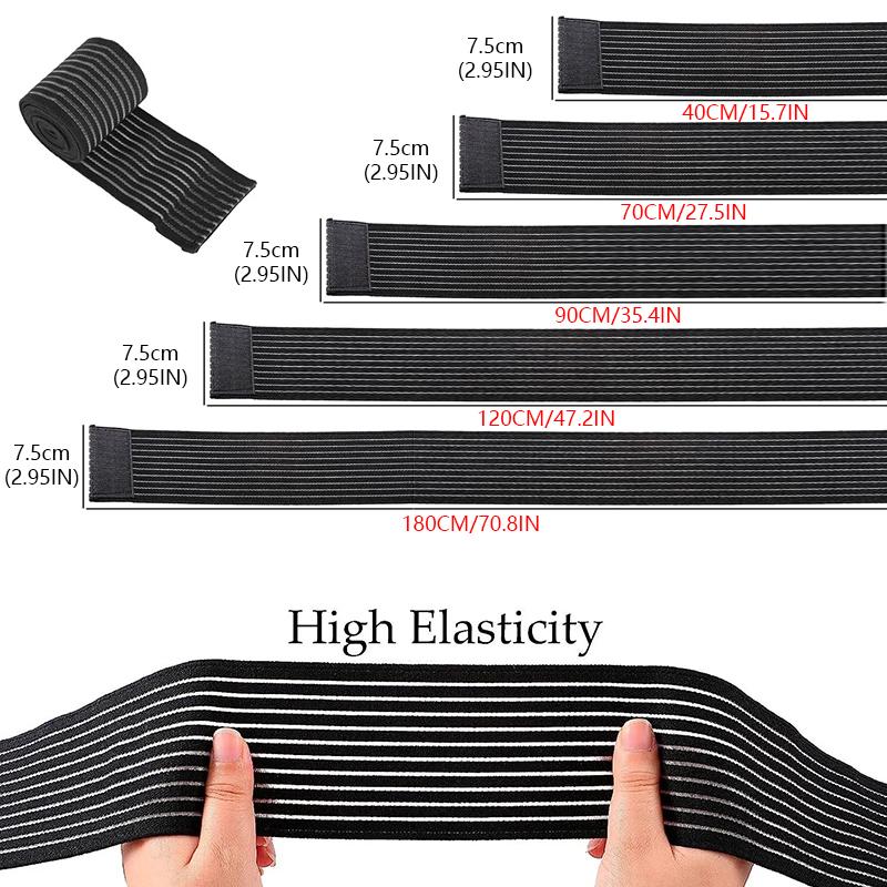 Elastic Breathable Ankle Support Brace, Adjustable Knee Wrist Foot Strap with Velcro, Sports Injury Protection Knee Pads Knees, Comfort Fit Design Knee Compression Wrap