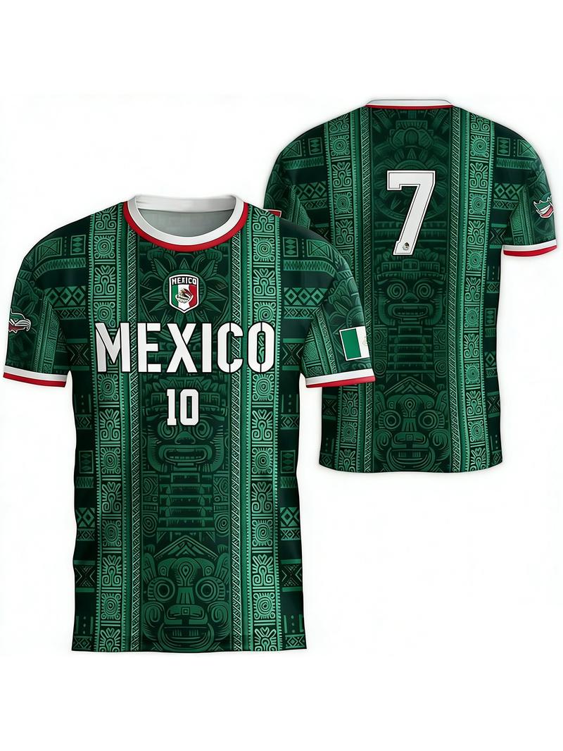 2026 New Arrival - Great Deal on Mexico World Cup Home Jersey,Men's Football Print T-shirt， 4 Mexican-themed jerseys，Breathable Sweat-Absorbent, Sporty Fit, All Seasons, Fast Shipping，Mexico home ground World Cup support jerseys，Family Gifts
