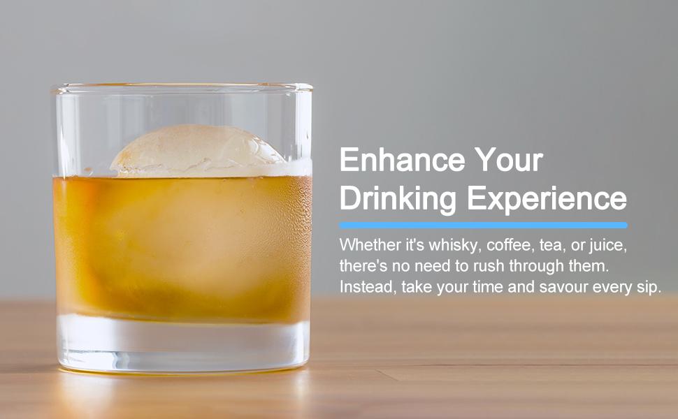 WIBIMEN 2.5" Ice Ball Molds | 8 Balls, 2-Pack | Easy Release with Ice Box & Tongs | Ideal for Whiskey & Bourbon Containers Plastic Home Bar Accessories Blue