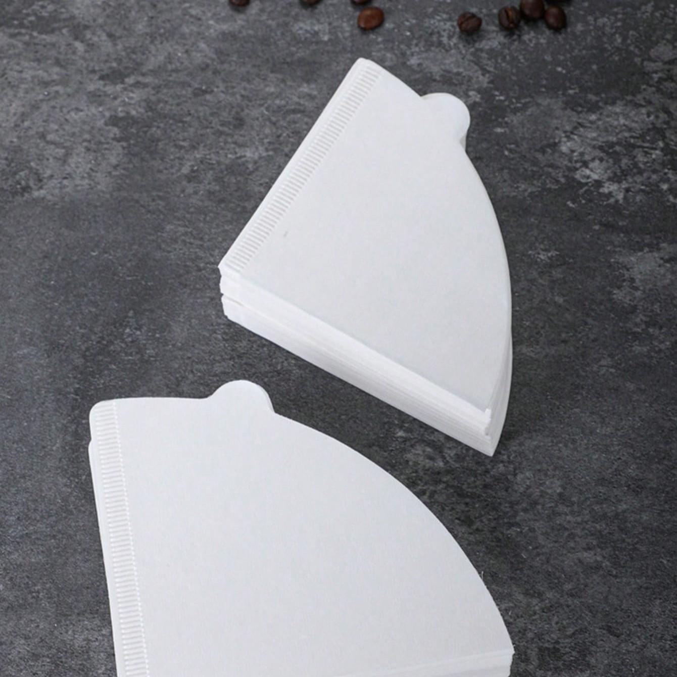 50 Pcs Coffee Filters, Conical Paper Filters, Easy to Use, Upgraded Design, V02 Size, V-Type Pour over Coffee Filters, Compatible with Drip Coffee Makers