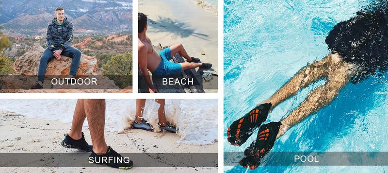 HIITAVE Men 5 Wide Toes Barefoot Lightweight Breathable Water Creek Shoes Beach Aqua Quick Dry for Outdoor Sport Hiking Swiming Surfing