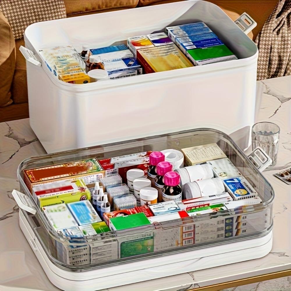 2026 New Style Three-Layer Large Capacity Multi-Layer Storage Box with Handle - Durable Waterproof Box, Suitable for Home and Travel Storage, Under-Bed Storage