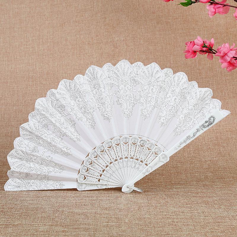 Chinese Style Folding Fan, Portable Folding Fan, Auspicious Cloud Pattern, Plastic Dance Foldable Hand Fan, Traditional Asian Design, Elegant Accessory