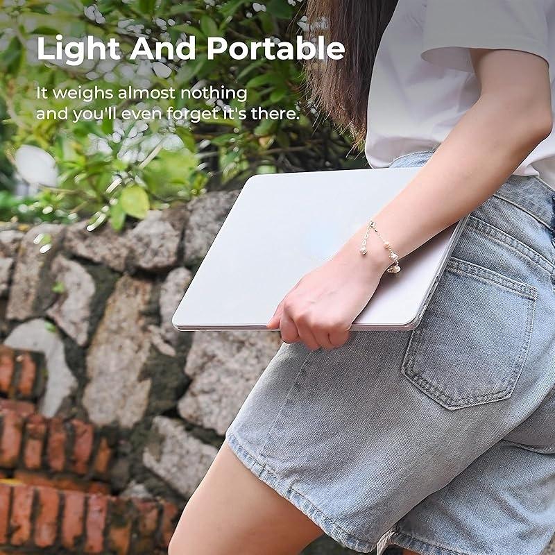 Premium laptop cases for MacBook Pro and Air models, high-grade hard protective shell - crystal clear, scratch-resistant, durable, and easy to install (1 cover + 1 base).