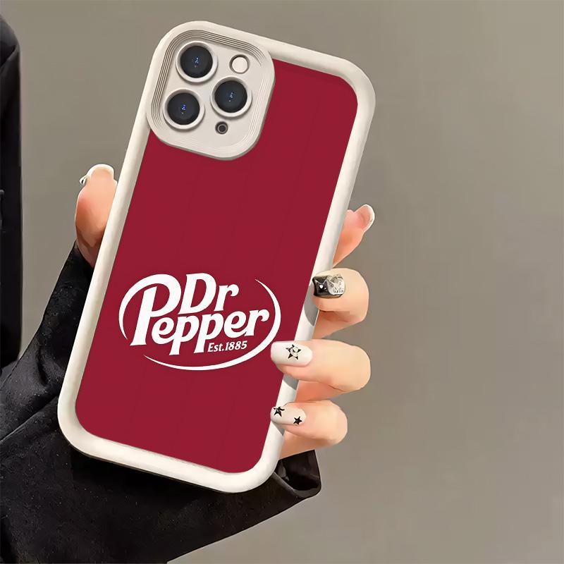 Casing For iPhone 13 14 PRO MAX PLUS dr pepper aesthetic Soft Silicone TPU Black White Red Gift Shockproof Protection Anti-Drop Protective Protector Aesthetic Phone Cases Shell Cover 1073
