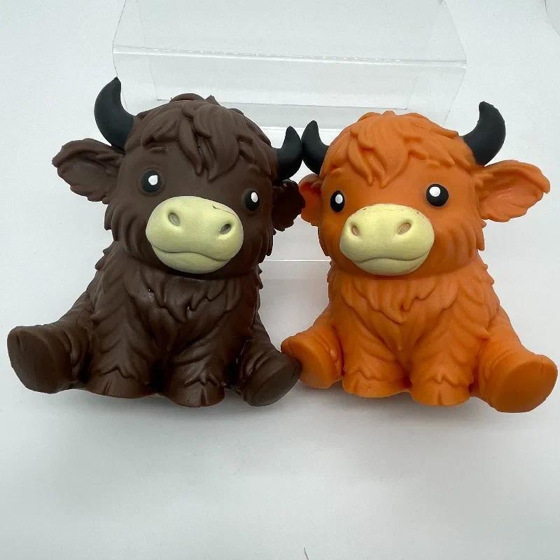 Hot Jumbo Highland Cow Stress Balls Squishies Squeeze Toy Squeeze Ball Fidget Toy for Slow-Rising Stress Relief Squeeze Toy