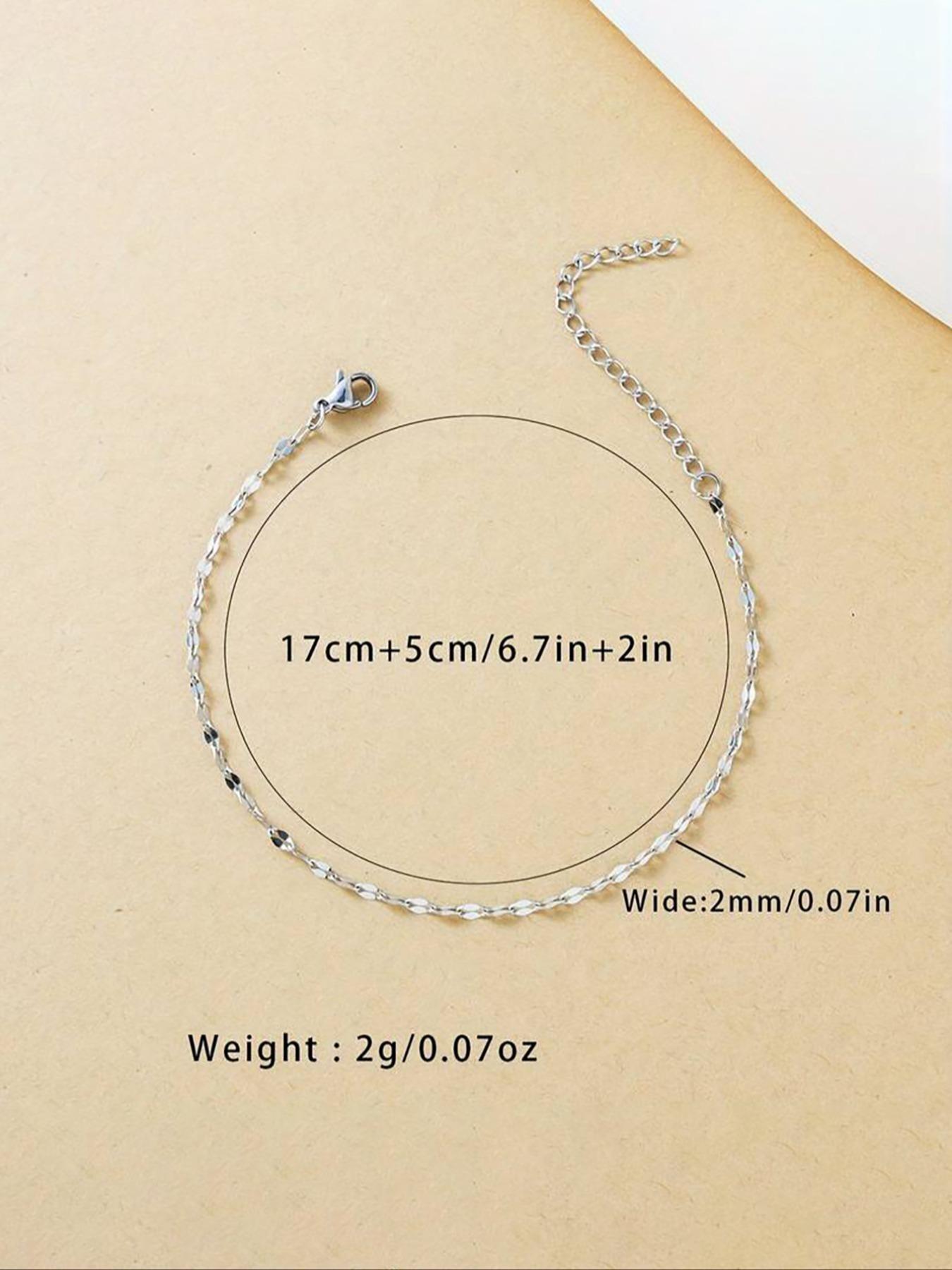 Metallic Sequined Chain Bracelet, Simple Daily Jewelry for Women, Elegant Accessory for Everyday Wear, Perfect Gift Idea