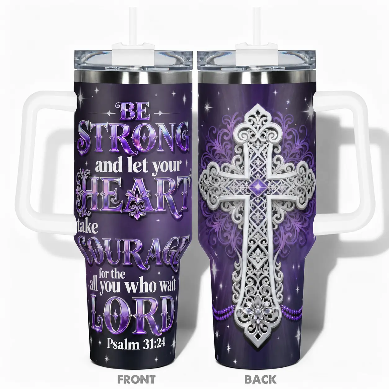 1pc Insulated Stainless Steel Cup 40oz Water Bottle, Hydration Tumbler Funny Design With Christian Cross Double-layer insulation Leakproof Large Capacity, Needed for Gym, Hiking, Travel Ideal Birthday Christmas Gift Hall