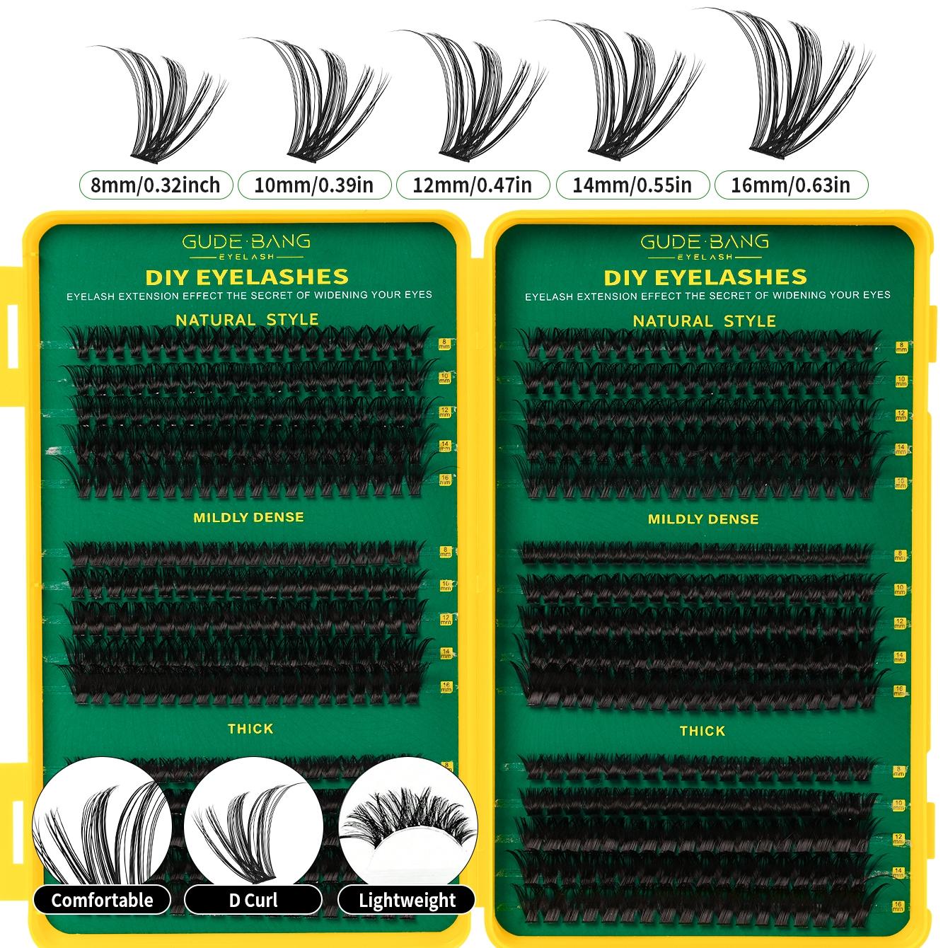 DIY False Lash Extensions, Natural Look with Dense D Curl, Mixed Length, Recyclable, Suitable for Various Makeup Styles, Home Use, DIY Eyelash Extensions, Eyelashes Extensions