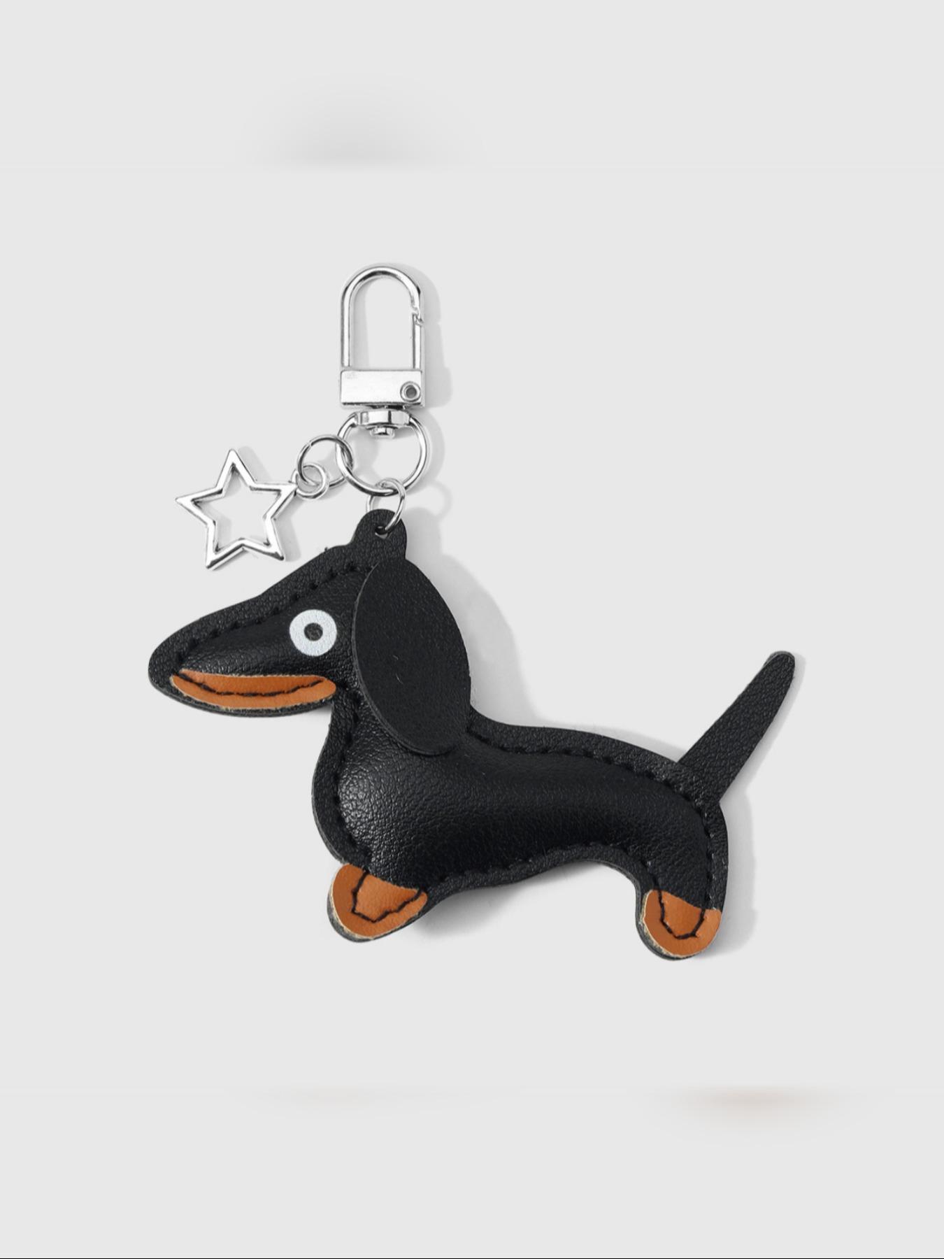 Cute Pug Dog Bag Charm, Marais Style Keychain Accessory, Animal Pattern, Casual Fashion, Suitable for All Seasons