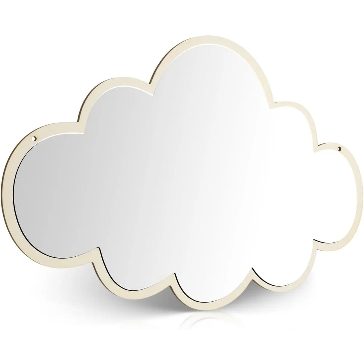 Child Safe Cloud Shape Mirror for Kids Room Wall Decoration Self Adhesive Shatterproof Acrylic Mirror for Nursery 15X10 Inch