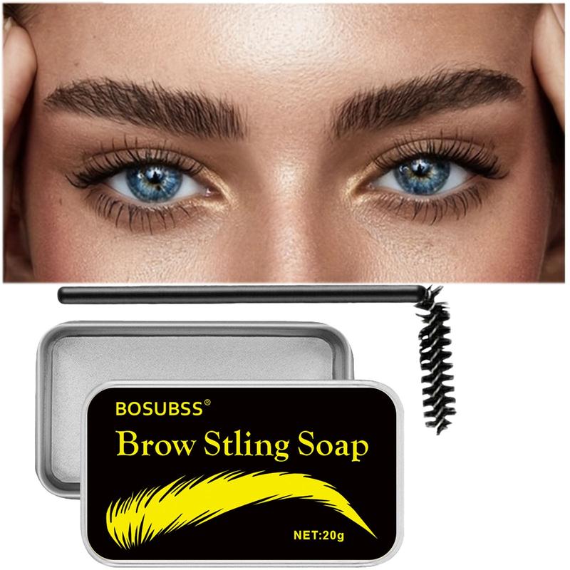 Bosubss Eyebrow Cream Soap, Waterproof Eyebrow Gel, Refreshing Lash Primers, Transparent Brow Styling Wax, 1pc, Flammable Liquid Free